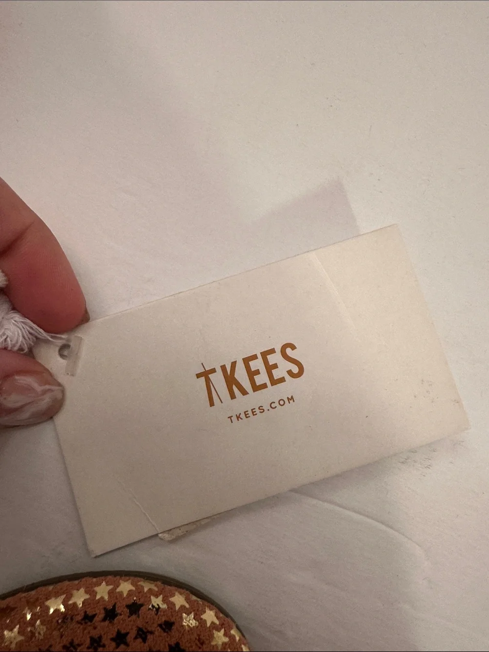 TKEES Kids Rose Gold Metallic Star Sparkle Flip Flops Size 13